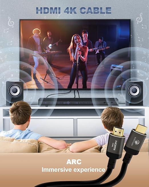 30 ft HDMI Cable 4K, High Speed Long HDMI Cables Support 4K 30Hz 2K 1080p 3D ARC - Image 5