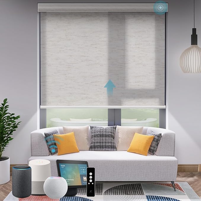 SmartWings Motorized Light Filtering Shades, Work - Image 3