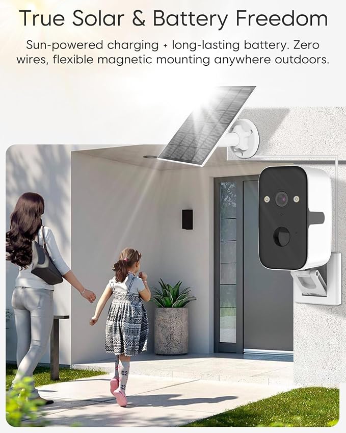 VSTARCAM 2K Solar Security Camera Wireless Outdoor, Free Cloud & SD Storage - Image 2