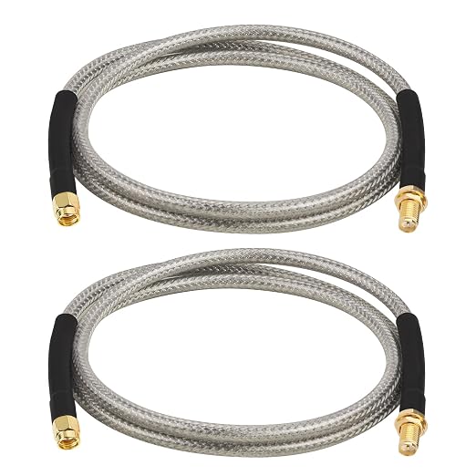 RP-SMA Male to RP-SMA Female Bulkhead Cable 3FT 2PCS, RG58 Coaxial Cable by XRDS-RF