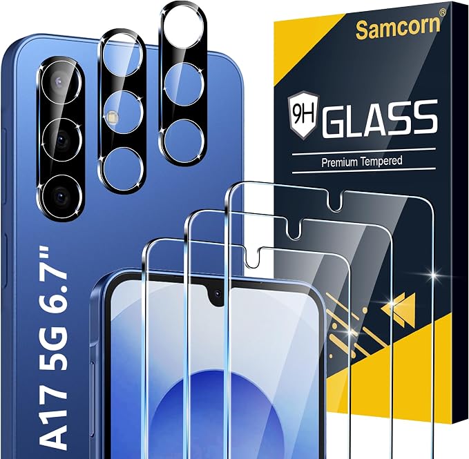 Pack Galaxy A17 5G Screen Protector, HD Clear Tempered Glass, Fingerprint Unlock by Unknown