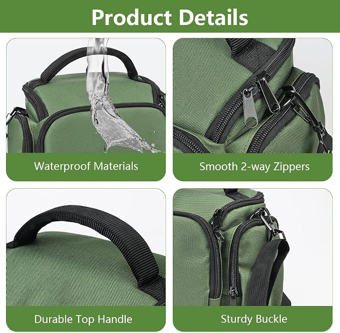 Ainiv DSLR Camera Bag, Waterproof Anti-Shock SLR Camera Case, Large Adjustable - Image 5
