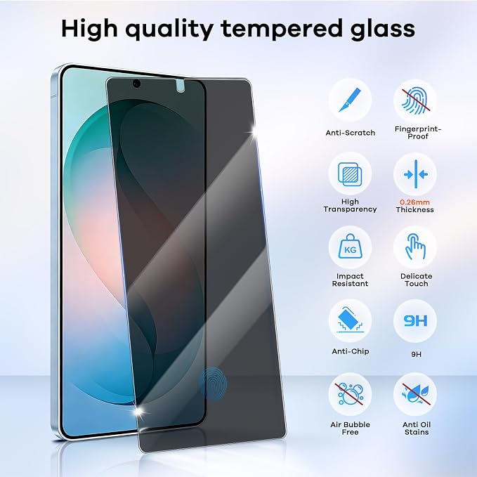 3+3 Pack for Samsung Galaxy Galaxy S26 Ultra Privacy Screen Protector & Phone - Image 3