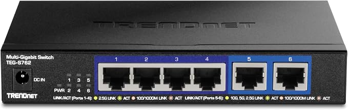 TRENDnet 6-Port 10G Switch, 4 x 2.5G RJ-45 Base-T Ports, 2 x 10G RJ-45 Ports - Image 16