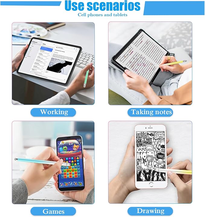 Bopomofo 3PCS Stylus Pen for Touchscreen, Stylus Pen for iPhone/iPad/Tablet - Image 8