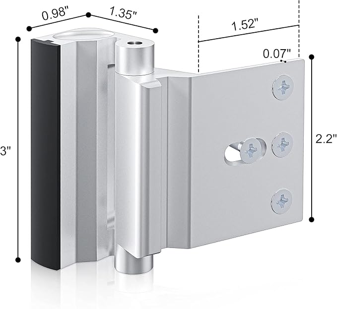 2Pack AceMining Door Reinforcement Lock Withstands 800lbs of Force - Image 6