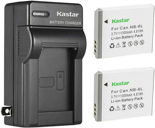 Kastar 2-Pack Battery and AC Wall Charger Replacement by Kastar