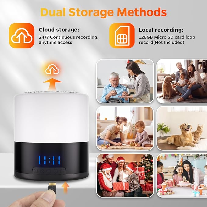 Security Camera Motion Activated Bluetooth Speaker, 270° Viewing Angle - Image 5