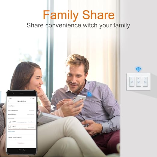 Milfra Smart Switch 3 Gang Alexa Light Switch Smart WiFi Light Switch Compatible - Image 4