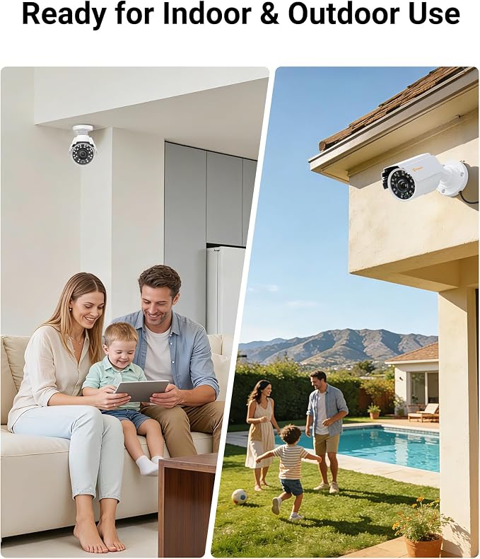 Anlapus 2 Pack 1080P HD Security Cameras, 80ft Night Vision, IP66 Weatherproof - Image 7