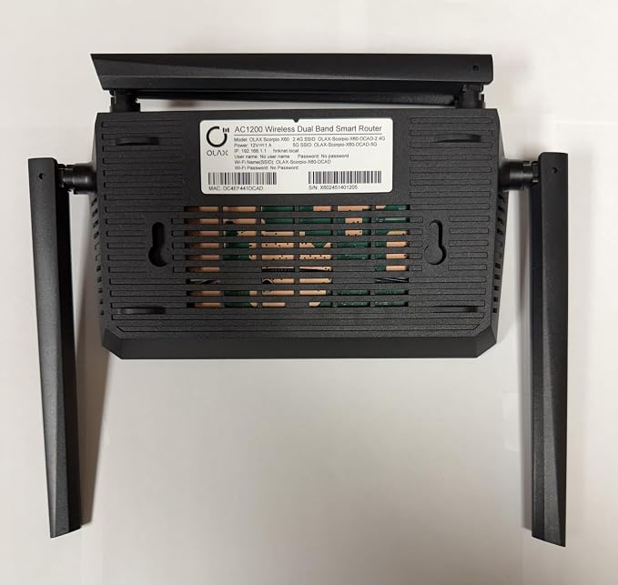 OLAX Scorpio X60 AC1200 Dual Band WiFi Router, 1200Mbps Wireless Mesh Router - Image 3