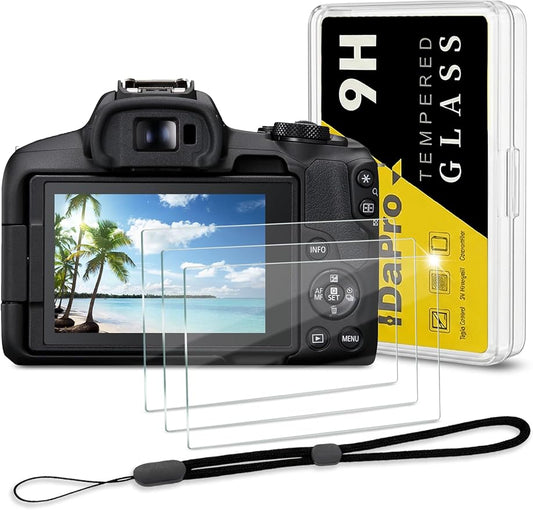 iDaPro Screen Protector for Canon EOS R50 / EOS R8 + Hand Lanyard Tempered by ScreenProtectorExpert