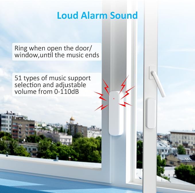 Wireless Door Sensor Chime, Door Open Alarm When Entry Business/Office/Store - Image 4