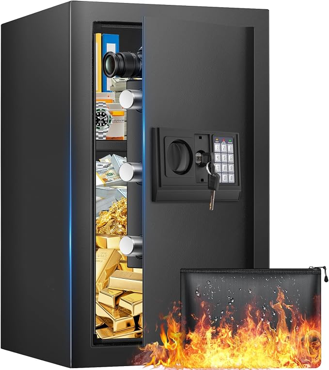 Large Home Safe 3.3 Cuft, Digital Security Safe Box by FOWORE