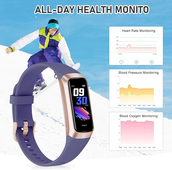 Fitness Tracker with 24/7Heart Rate, Blood Pressure, Sleep Tracking, Activity - Image 6