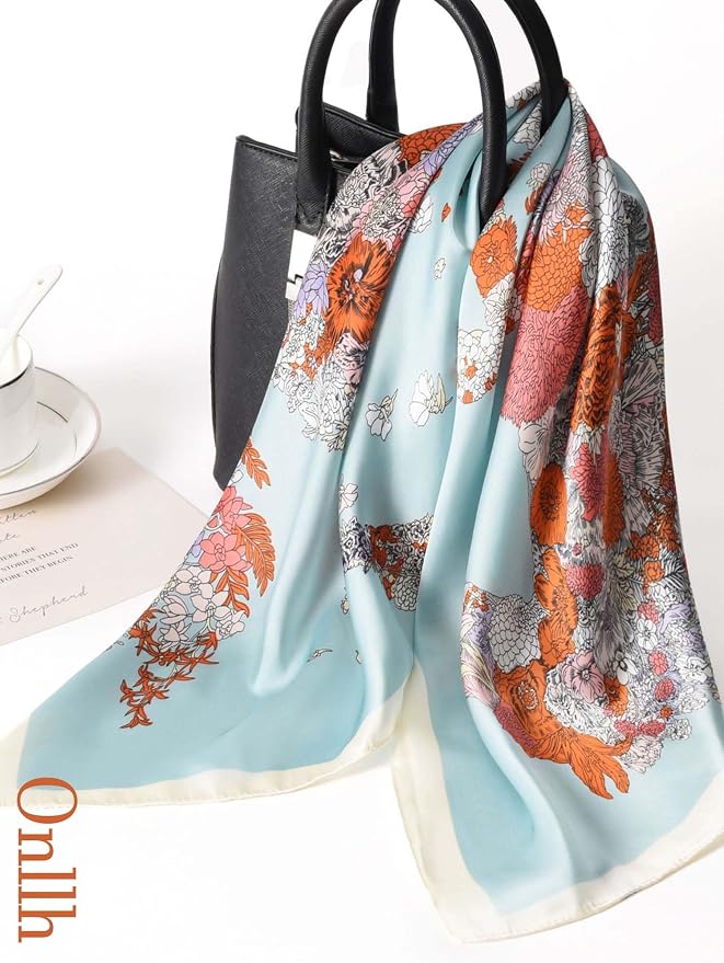 Silky Scarf for Women Lightweight Satin Bandanas Neck Hair Wrap For Sleeping - Image 4