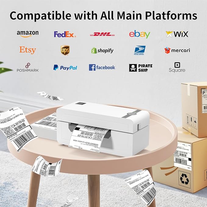 JADENS Bluetooth Thermal Label Printer, 4x6 Wireless Label Printer - Image 5