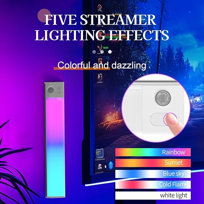 Rechargeable LED Night Light, 11.8" Motion Sensor Under Cabinet Light - Image 6