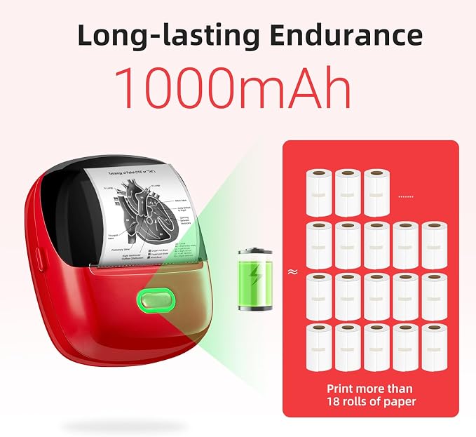 ORGSTA Sticker Printer, 300 DPI Ultra-Clear Mini Portable Sticker Maker - Image 7