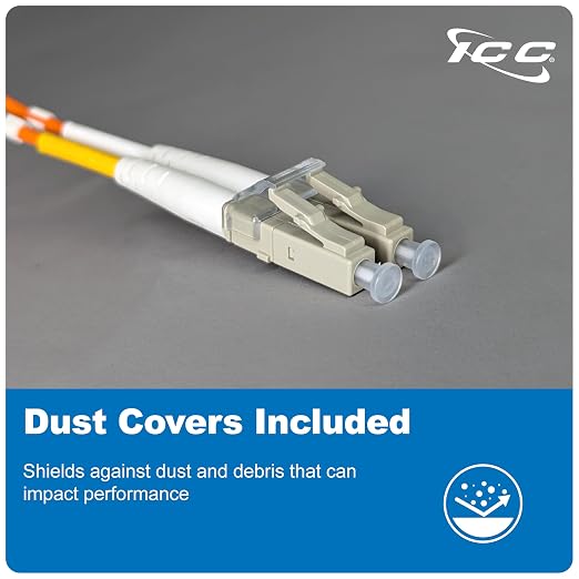 ICC LC to LC Duplex Multimode 62.5/125 Fiber Patch Cable, OFNR Riser, 2.0mm Zip - Image 7