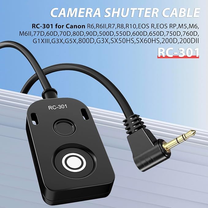 RC301-2.5mm 196.8 "Extended Cable Shutter Release Remote - Image 8
