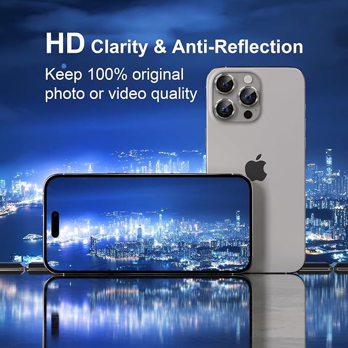 Misea Compatible for iPhone 16 Pro/iPhone 16 Pro Max Camera Lens Protector - Image 4