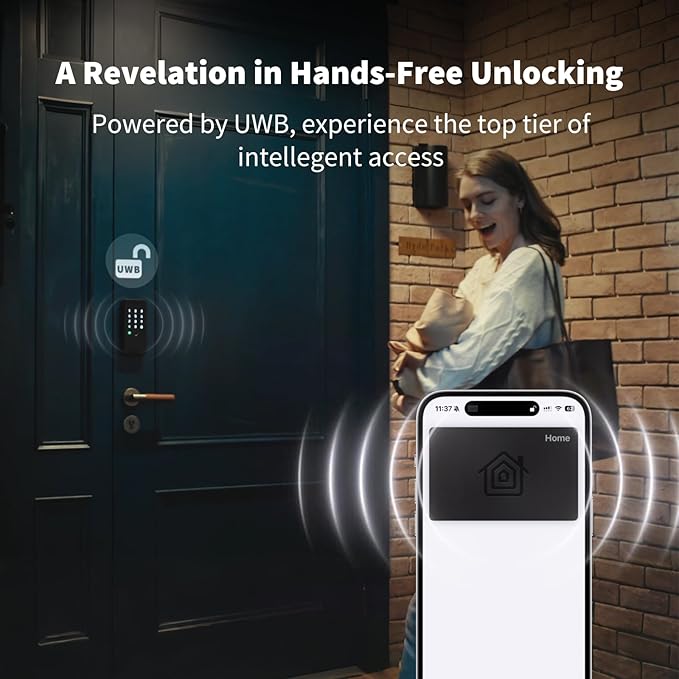 Aqara UWB Smart Lock U400, Matter Over Thread, Apple Home Key, Fingerprint - Image 2