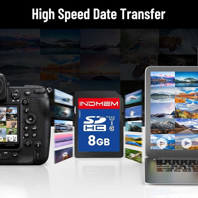 8GB SD Card, C10 SDHC UHS-I Memory Cards U1 Class 10 High-Speed Full 4K HD - Image 3