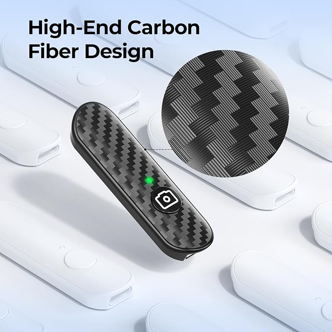 ATUMTEK Bluetooth Remote Shutter, Carbon Fiber Design, Rechargeable Camera - Image 4