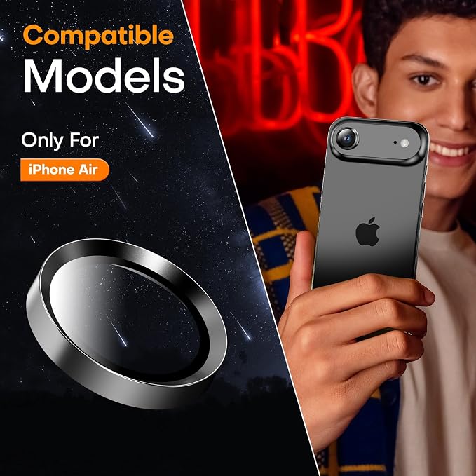 Camera Lens Protector for iPhone Air, Tempered Glass Metal Individual Camera - Image 4