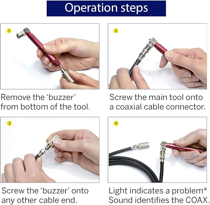 Coaxial Cable Crimper Kit, Coax Cable Tester, rg6 rg59 Compression Tool - Image 7