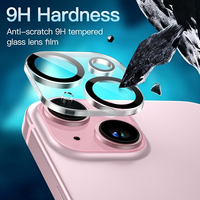 JETech Camera Lens Protector for iPhone 15 6.1-Inch and iPhone 15 Plus 6.7-Inch - Image 4