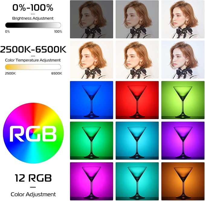 ULANZI VL66 RGB Adjustable Rechargeable 2500-6500K - Image 2
