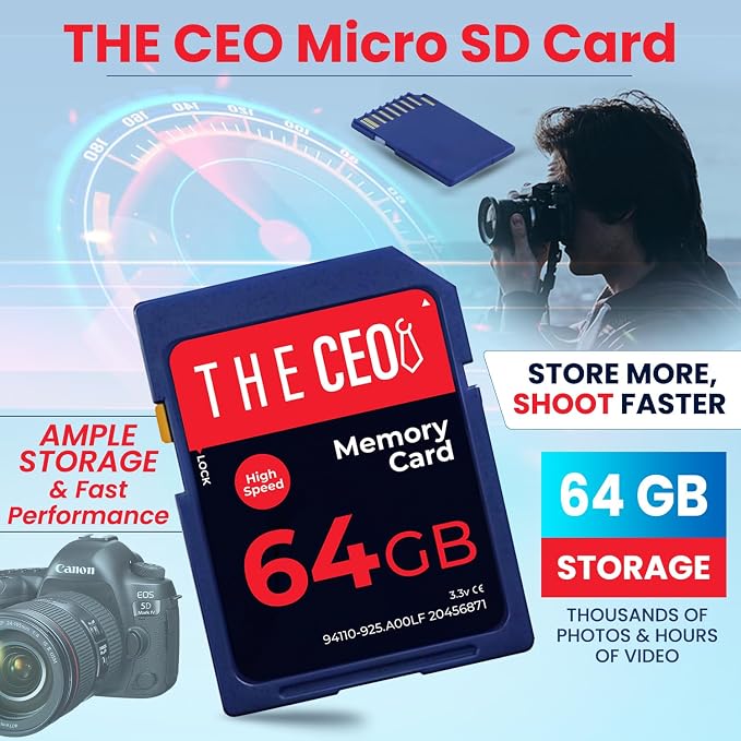 THE CEO SD Card for Camera 64GB Class 10 Memory Card UHS-I Compatible - Image 2