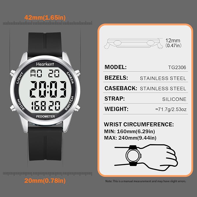 Pedometer Watch for Walking for Senior No App Required - Image 6