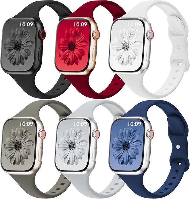 6 Pack Thin Bands Compatible by SLIMBAND