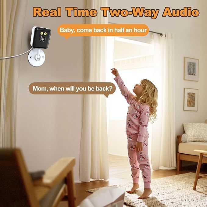 Smart Home Security Cameras, 5MP HD Pet/Baby Monitoring Cameras, 2.4GHz Indoor - Image 3