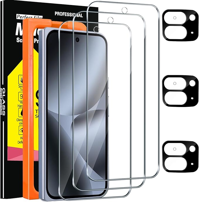 Milomdoi 3 Pack Tempered Glass for Google Pixel 10 Pro Fold Screen Protector by Milomdoi