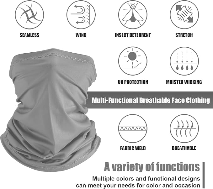 Geyoga 6 Pieces Summer UV Protection Cooling Neck Gaiter Face Clothing Neck - Image 2