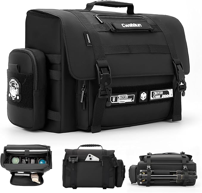 Cwatcun Camera Sling Bag, Waterproof Multifunction Photography Tactica Camera by FocusonCameraBag