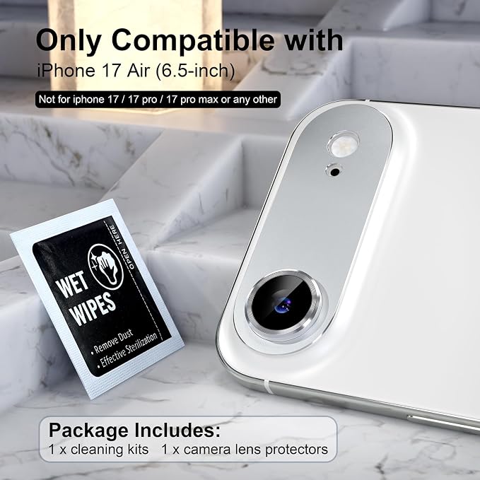 Choiche Compatible for iPhone 17 Air Camera Lens Protector, Strong Adsorption - Image 2
