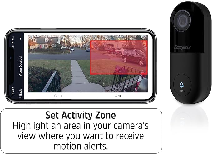Energizer Smart 5GHz 2K Doorbell, Wired Video Doorbell Security Camera - Image 2