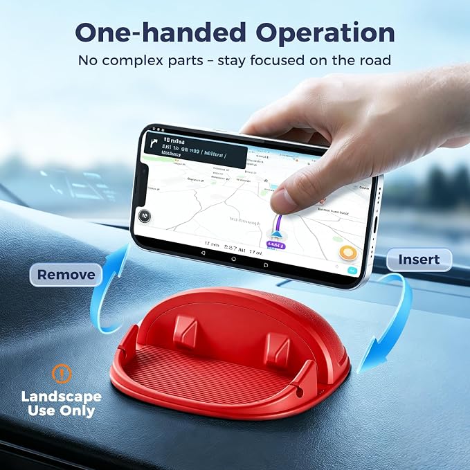 Loncaster Car Phone Holder, Car Phone Mount Silicone Car Pad Mat - Image 6