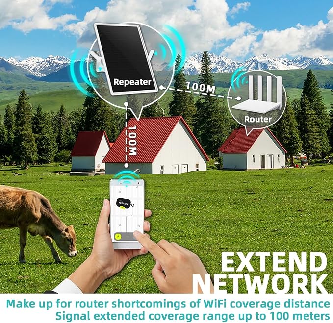 WiFi Extender Signal Booster Solar Battery Outdoor, Long Range up to 300-feet - Image 7