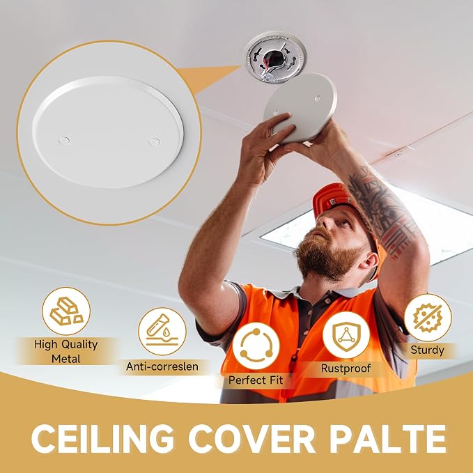 Ceiling Cover Plate, 5 Inch Round Electrical Box Cover Plate - Image 3