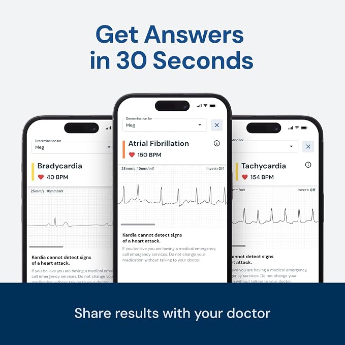 KardiaMobile 1-Lead EKG Monitor, Medical-Grade FDA-Cleared Personal Heart - Image 3