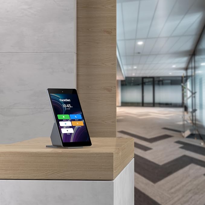 AI Face Recognition Time Clock for Small Business, 8-Inch Desktop Biometric - Image 3