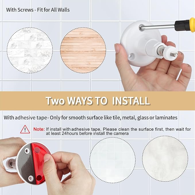 2Pack Adhesive Wall Mount for Ring Stick Up Cam & Ring Outdoor Cam Plus - Image 5