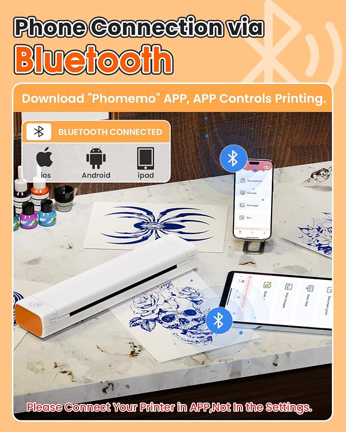 Phomemo Tattoo Stencil Printer, M08F Wireless Thermal Tattoo Printer - Image 3
