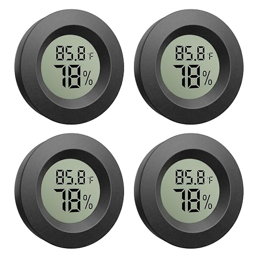 4-Pack Mini Hygrometer Thermometer, Digital LCD Humidity Meter Indoor/Outdoor by Unknown